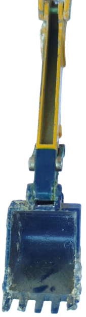 1970 JAPON MALI DIŞ MEKAN KOLEKSİYONLUK KOMATSU PC200 EKSKAVATÖR METAL MEKANİK SARI KEPÇE MAKETİ