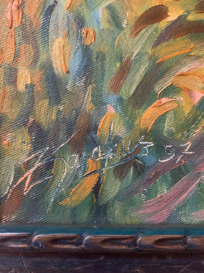 RESSAM ZAFER KARAKUŞ  ISLAK İMZALI YAĞLI BOYA TABLO 1997 