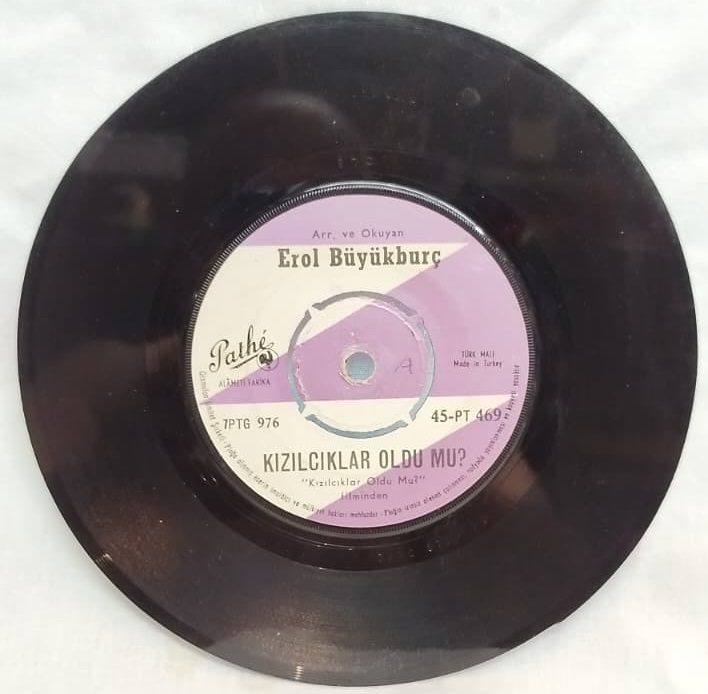 1967 EROL BUYUKBURC  KIZILCIKLAR OLDU MU  MİNELER ORJINAL ANALOG BASKI 45 LIK PLAK