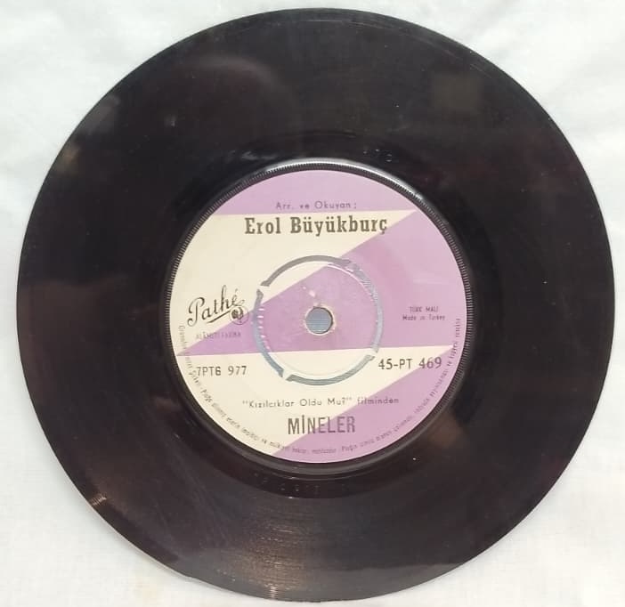 1967 EROL BUYUKBURC  KIZILCIKLAR OLDU MU  MİNELER ORJINAL ANALOG BASKI 45 LIK PLAK