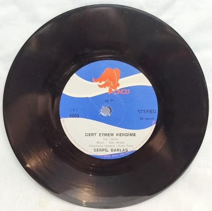 SERPIL BARLAS 1976 ORJINAL ANALOG BASKI KAPAKLI NADİR 45 LIK PLAK
