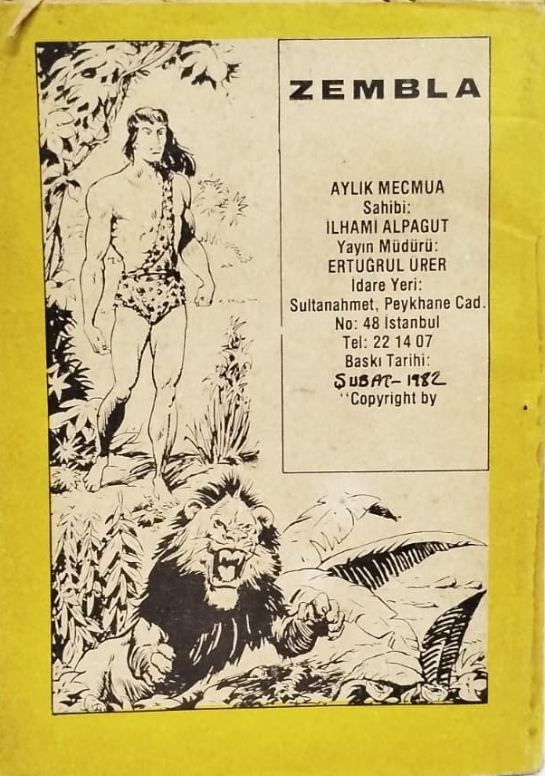 ZEMBLA CIZGI ROMAN SAYI 139 SUBAT 1982 TARIHLI ORINAL AYLI MECMUA