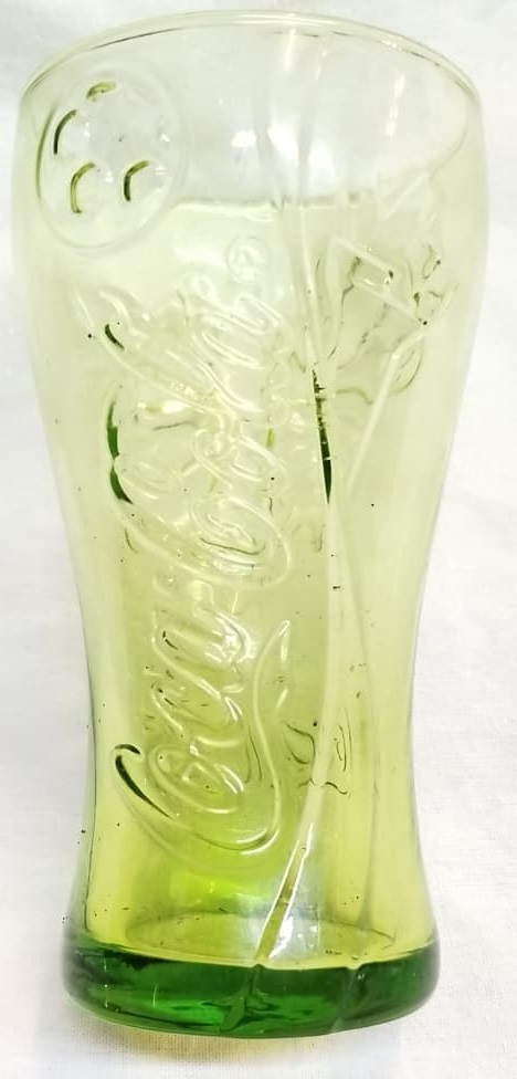 2010 DUNYA KUPASI VINTAGE COCA COLA YESIL CAM BARDAK ORJINAL KOLEKSIYONLUK