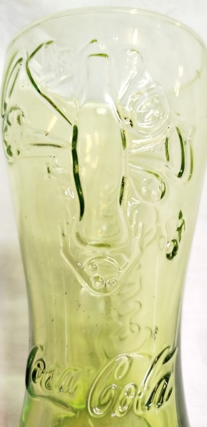 2010 DUNYA KUPASI VINTAGE COCA COLA YESIL CAM BARDAK ORJINAL KOLEKSIYONLUK