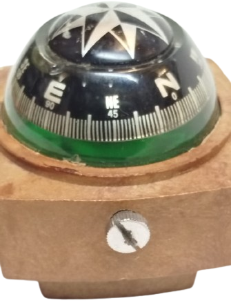 1970 HONG KONG ÜRETİMİ BİR DENİZCİ TEKNE OTO TORPİDO SULU PUSULA "MADE IN HONG KONG" VE "EHK NO. 1300"