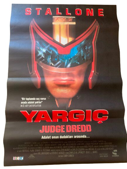 SYLVESTER STALLONE ''YARGIÇ'' (JUDGE DREDD) DÖNEM BASKI FİLM AFİŞİ