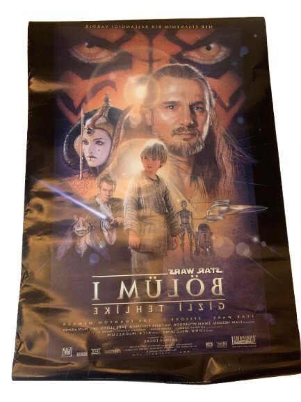 ''STAR WARS'' (YILDIZ SAVAŞLARI) BÖLÜM 1 GİZLİ TEHLİKE ''ÇİFT TARAFLI'' FİLM AFİŞİ