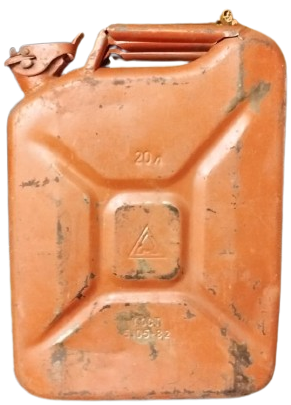 1980 ORİJİNAL SOVYET DÖNEMİ 20 LİTRE ASKERİ JERRYCAN METAL TASINABİLİR SIVI YAKIT BİDONU