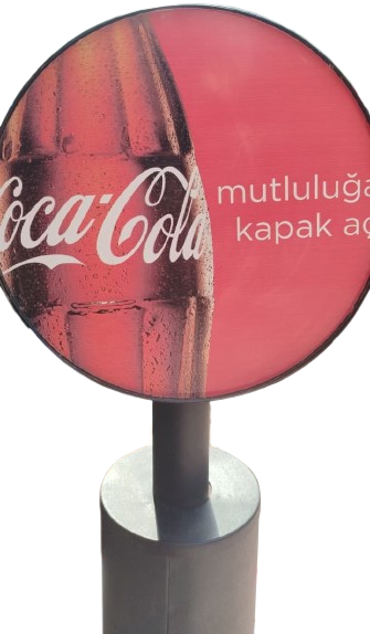 2000 COCACOLA COCA COLA MARKASINA AIT COK OZEL VE NADIR BULUNAN BIR PROJEKSIYONLU REKLAM PANOSUDUR
