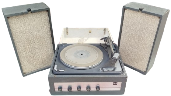 ALMAN DUAL P 1011 V 26 STEREO  HİFİ 16, 33, 45 VE 78 RPM DEVİR TAŞINABİLİR ÇANTALI PİKAP CİFT HOPORLOR 