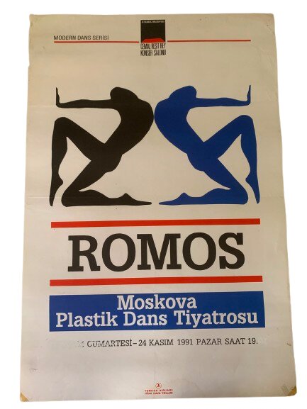 ''MOSKOVA PLASTİK DANS TİYATROSU'' DÖNEM BASKI ÇİZİM AFİŞ