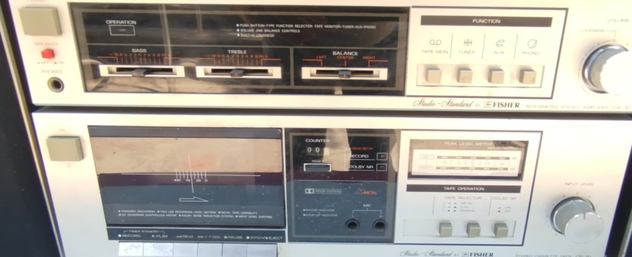 VİNTAGE 1980LER FISHER STUDIO-STANDARD PİKAPLI, AMFİLİ, KASETÇALARLI VE CİFT HOPARLÖRLÜ KOLEKSİYONLUK EKSİKSİZ RETRO MÜZİK SETİ.