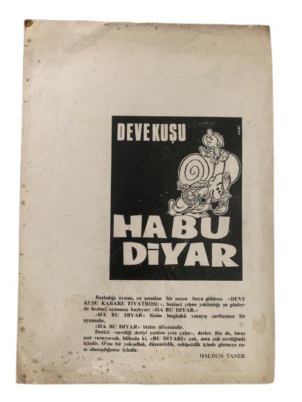 DEVEKUŞU KABARE TİYATROSU ''HA BU DİYAR'' TİYATRO OYUN PROGRAMI