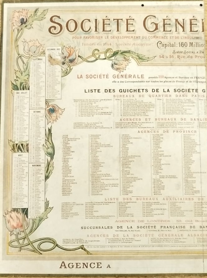 1895 CGT LE CORDİLLİÈRE ORJİNAL ALBUMİN BASKI DALMOUTH MARSİLLE DAMGALI + 1902 ÇERÇEVE +1902 BANKA TAKVİMİNE YAPISTIRMA