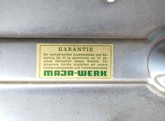 1970 ALMAN MAJA-WERK ÜRETİMİ VİNTAGE TEKERLEKLİ SERVİS VE TV SEHPASI