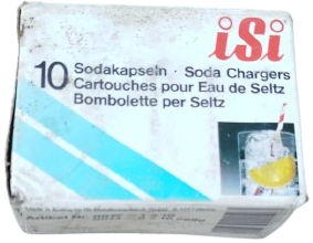 ISI METALLWARENFABRIK GMBH MARKA ORİJİNAL KUTUSUNDA VİNTAGE SODA KAPSÜLÜ 10 ADET PAKETİNDE