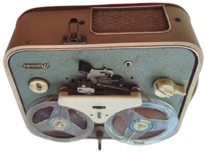 1950 GRUNDIG CANTA TASINABİLİR MAMBO MAKARALI TEYP VE SES KAYIT CİHAZI 