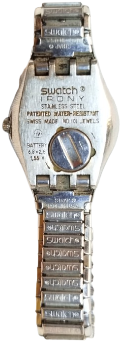 1996 SWATCH IRONY SWISS MADE KADIN KOL SAATİ SİYAH KADRAN ESNEK BİLEZİK