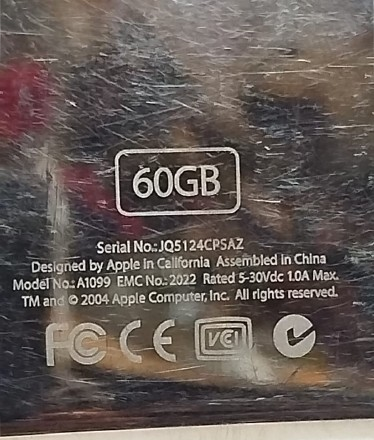  APPLE IPOD PHOTO 4. NESİL 60 GB VİNTAGE MÜZİK ÇALAR A1099 APPLE İPOD 60 GB MUZİK CALAR MP 3