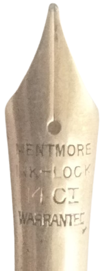 1930 İNGİLİZ YAPIMI MENTMORE INK LOCK 14 AYAR SOM ALTIN DOLMA KALEM UCU GOLD UC COK TEMİZ
