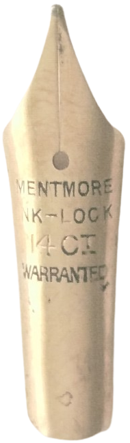 1930 İNGİLİZ YAPIMI MENTMORE INK LOCK 14 AYAR SOM ALTIN DOLMA KALEM UCU GOLD UC COK TEMİZ