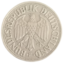 1950 YILI ALMANYA DARPHANESİ ÜRETİMİ OKASİYONEL NOSTALJİK 1 DEUTSCHE MARK MADENİ PARA.