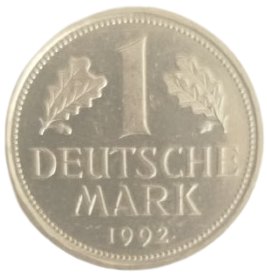 1992 YILI ALMANYA DARPHANESİ ÜRETİMİ OKASİYONEL NOSTALJİK 1 DEUTSCHE MARK MADENİ PARA