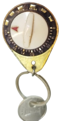 1960 İSVİÇRE ÜRETİMİ MEKANİK KLASİK OTOPARK SÜRE SAYACI UYARICI RETRO OTO ARABA ANAHTARLIK