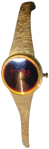 1970 FINESSE USA DİJİTAL LED KADIN KOL SAATİ KIRMIZI KADRAN 10 MK ALTIN KAPLAMA AMERİKAN