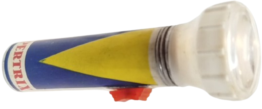 1960 PERTRIX MARKA F. 259 MODELİ METAL VINTAGE PİLLİ EL FENERİ,