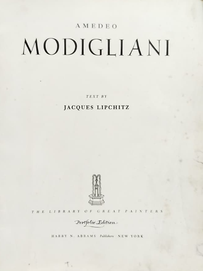 AMEDEO MODIGLIANI - THE LIBRARY OF GREAT PAINTERS PORTFOLIO EDITION (HARRY N. ABRAMS, NEW YORK) ORJINAL BASKI