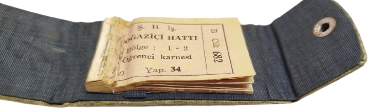 1940 İSTANBUL BOĞAZİÇİ HATTI ÖĞRENCİ BİLET KARNESİ ÖZEL DERİ KILIFIYLA İSTANBUL DENİZ ULAŞIM TARİHİNE IŞIK TUTAR.
