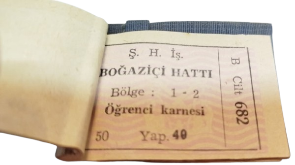 1940 İSTANBUL BOĞAZİÇİ HATTI ÖĞRENCİ BİLET KARNESİ ÖZEL DERİ KILIFIYLA İSTANBUL DENİZ ULAŞIM TARİHİNE IŞIK TUTAR.
