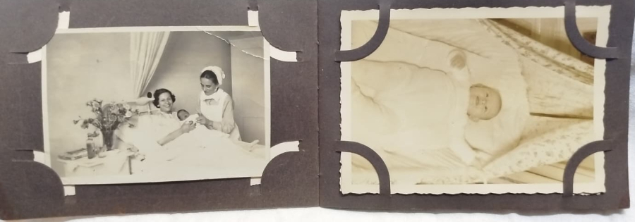 1950 ADOX FOTOĞRAF ALBÜMÜ ALMAN YAPIMI ORİJİNAL FOTOĞRAF KÖŞELİ ANILAR ALBÜMÜ VE BEBEK FOTOĞRAFLARI SETİ