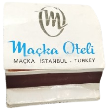 1970 TÜRKİYE İŞ BANKASI VE MAÇKA OTELİ İMZALI NADİR KARTON KAPAKLI PROMOSYON KİBRİT KOLEKSİYON PARÇASI.