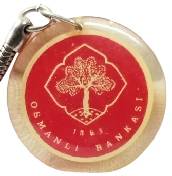 1960 OSMANLI BANKASI 1863 TARİHLİ NOSTALJİK PLEKSİ ANAHTARLIK