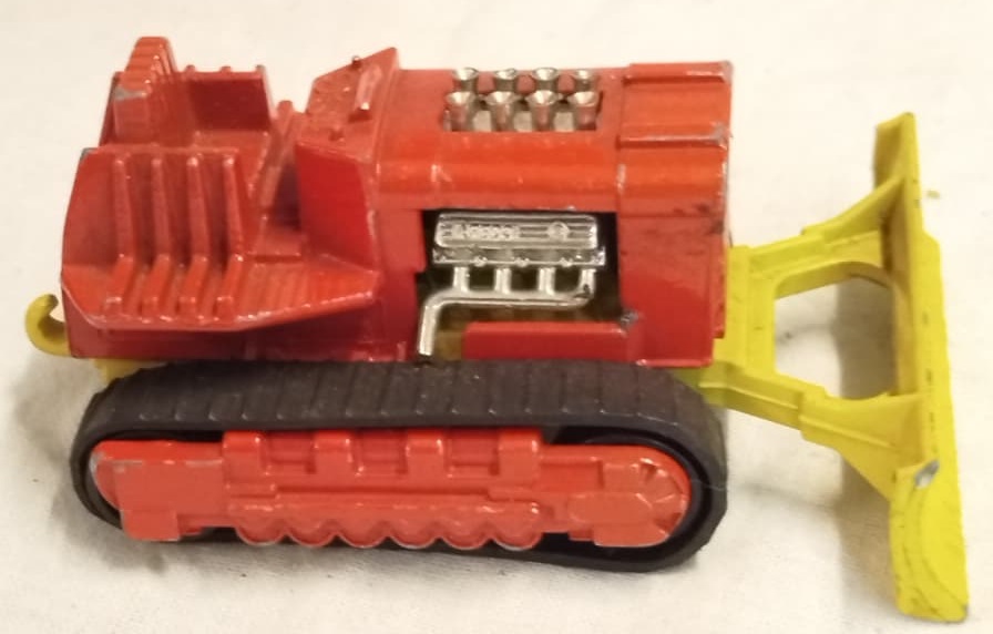 1974 İNGİLTERE ÜRETİMİ MATCHBOX SUPER KINGS K-23 VİNTAGE BULDOZER OYUNCAK KOLEKSİYONLUK NADİR PARÇA