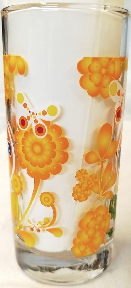 1970 LERİN VİNTAGE FANTA ÇİÇEKLİ BARDAĞI NOSTALJİK KOLEKSİYONLAR İÇİN NADİDE BİR SEÇENEKTİR 1 ADET BARDAK