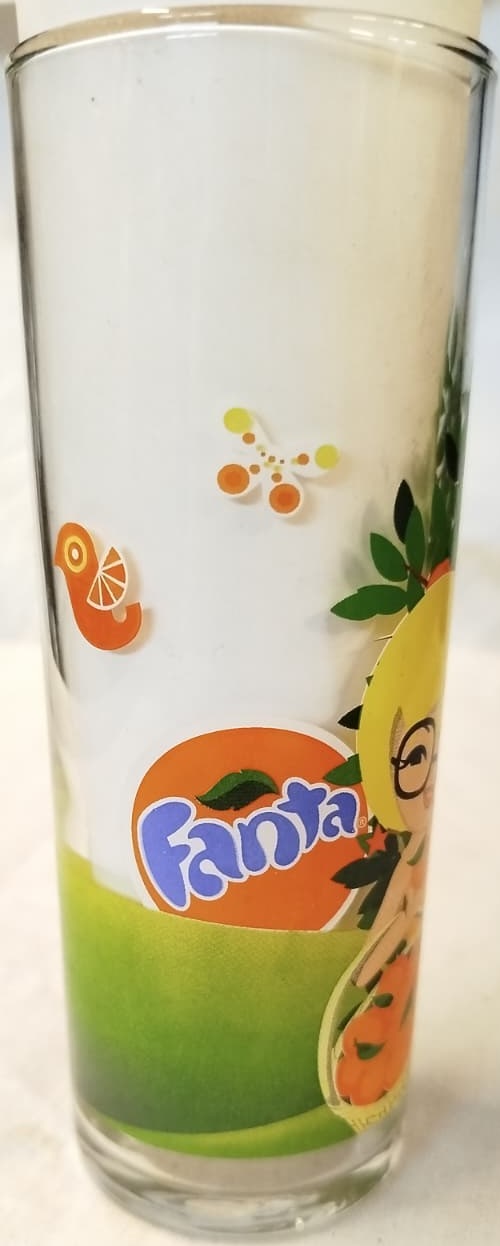 2000 FANTA KOLEKSİYONLUK VINTAGE CAM BARDAK NOSTALJİK PORTAKAL DESENLİ ÖZEL ÜRETİM GÜNLÜK KULLANIM 1 ADET BARDAK