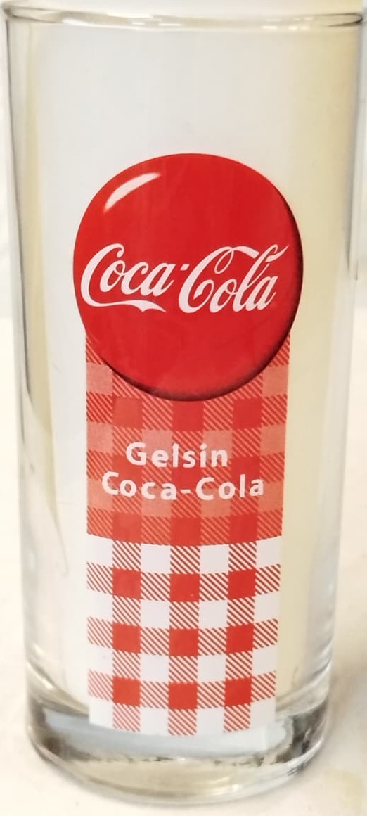 2000 GELSİN COCA COLA SLOGANLI BU ÖZEL ÜRETİM NOSTALJİK KOLEKSİYONLUK CAM 1 ADET BARDAK