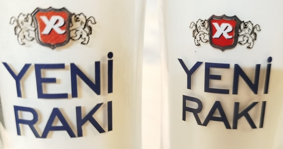 2000 YENİ RAKI ÖZEL SERİ KOLEKSİYONLUK NOSTALJİK CAM KADEH VE RAKI BARDAĞI 2 ADET