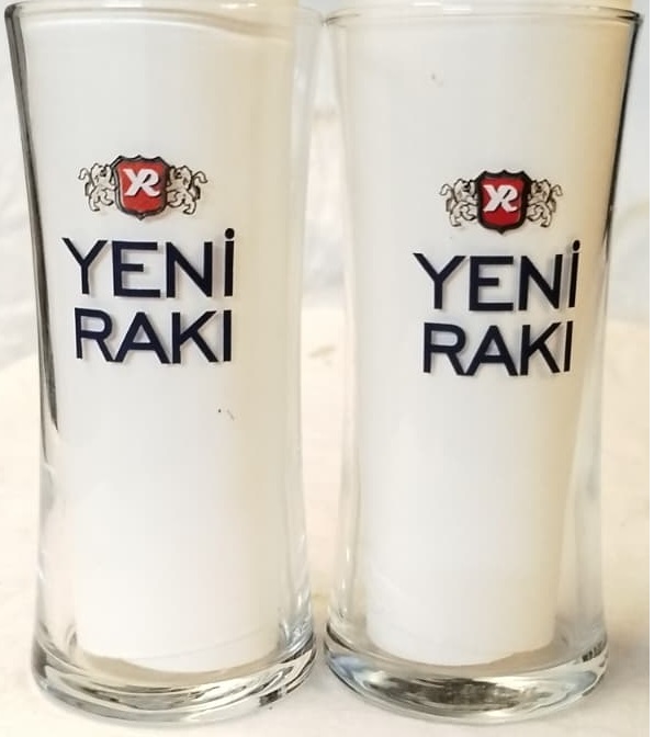 1980 ESKİ DÖNEM TEKEL ÜRETİMİ 2 ADET ÖZEL LOGOLU NOSTALJİK RAKI BARDAĞI KOLEKSİYONLUK NADİDE PARÇASI