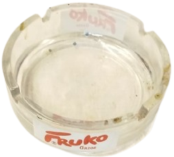 1970 ORİJİNAL FRUKO LOGOLU NOSTALJİK CAM KÜLLÜK KOLEKSİYONERLER İÇİN EŞSİZ BİR RETRO PARÇADIR