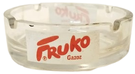 1970 ORİJİNAL FRUKO LOGOLU NOSTALJİK CAM KÜLLÜK KOLEKSİYONERLER İÇİN EŞSİZ BİR RETRO PARÇADIR