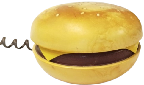 1980 BURGER GÖRÜNÜMLÜ NOSTALJİK RETRO EV TELEFONU KOLEKSİYONERLER İÇİN EŞSİZ BİR DEĞERDİR