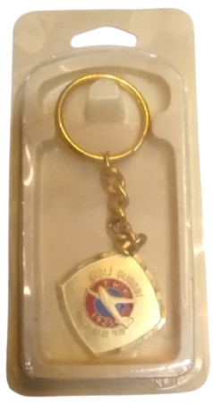 TÜRK HAVA KURUMU ŞİŞLİ ŞUBESİ HATIRASI MİNELİ ÖZEL ÜRETİM ALTIN KAPLAMA NOSTALJİK METAL KOLEKSİYON ANAHTARLIK KUTUSUNDA