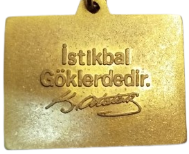 TÜRK HAVA KURUMU ŞİŞLİ ŞUBESİ HATIRASI MİNELİ ÖZEL ÜRETİM ALTIN KAPLAMA NOSTALJİK METAL KOLEKSİYON ANAHTARLIK KUTUSUNDA	