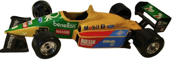 BURAGO ÜRETİMİ 1990 DÖNEMİ BENETTON FORD FORMÜL 1 MODEL ARACI KOLEKSİYONLUK NADİR PARÇADIR İTALYAN YARIŞ ARABASI