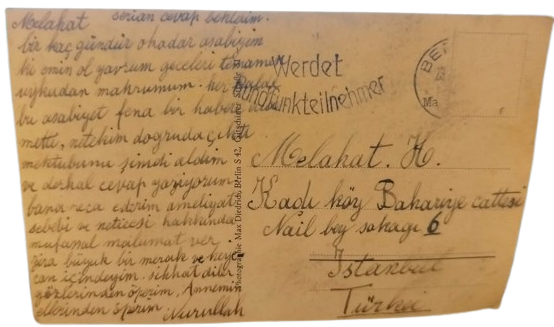 1938 BERLİN POSTA DAMGALI İSTANBUL KADIKÖY ADRESLİ ALMANYA BERLİN TEMA BİRAHANESİ EFEMERA KARTPOSTAL