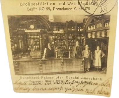 1938 BERLİN POSTA DAMGALI İSTANBUL KADIKÖY ADRESLİ ALMANYA BERLİN TEMA BİRAHANESİ EFEMERA KARTPOSTAL